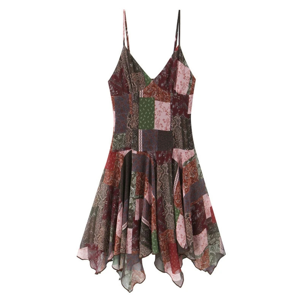 ZARA Vintage Patchwork Slip Dress